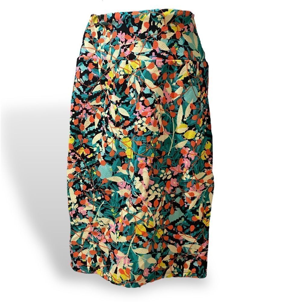 LuLaRoe Simply Comfortable Cassie Midi Abstract Floral Pencil Skirt